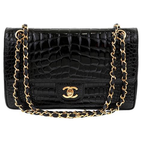 crocodile skin chanel bag|Chanel crocodile 227 flap.